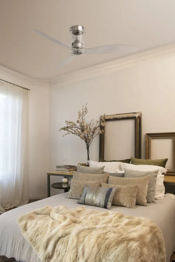 Faro Barcelona Mini Tube Ανεμιστήρας Οροφής με Τηλεχειριστήριο Διαφανής – 33393