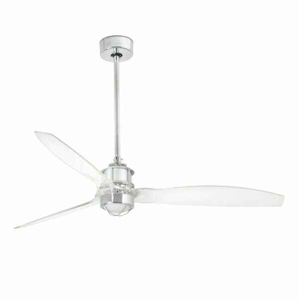 JUST FAN Ø1280MM CHROME BLADES TRANS 17W 3000K W/RFARO – 33394WP-9