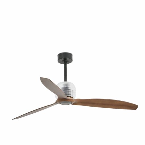 DECO FAN Ø1280 MM BLACK 3 WOOD BLADES OSCURA FARO – 33395D