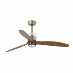 DECO FAN Ø1280 MM OLD GOLD 3 BLADES 17W 3000K     FARO – 33398D-10
