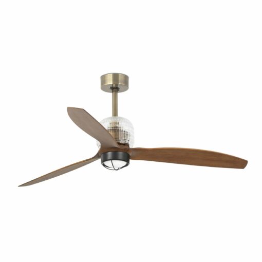 DECO FAN Ø1280MM OLD GOLD 3 BLADES 17W 3000K W/R FARO – 33398DWP-10
