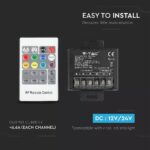 LED Controller με Τηλεχειριστήριο RF για Ταινίες RGB 240W/480W V-TAC – 3340
