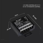 LED Controller με Τηλεχειριστήριο RF για Ταινίες RGB 240W/480W V-TAC – 3340