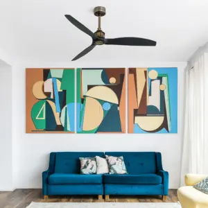 Faro Barcelona Ανεμιστήρας Οροφής Χρυσός Μαύρος με Τηλεχειριστήριο – 33417