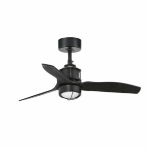 JUST FAN LED Matt black ceiling fan with DC motor 81cm   FARO – 33424-10