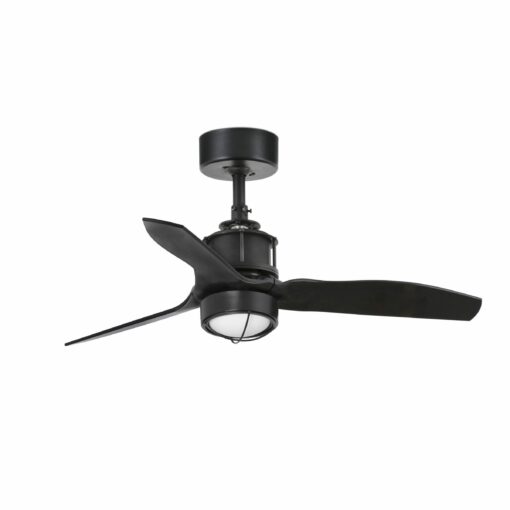 JUST FAN LED Matt black ceiling fan with DC motor 81cm FARO – 33424-10