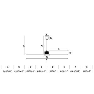 JUST FAN XS Ø810mm BLACK WOOD BLADES              FARO – 33425