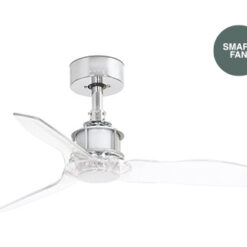 JUST FAN XS Ø810 MM CHROME BLADES TRANSPARENTS W/RFARO – 33426WP