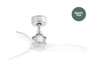 JUST FAN XS Ø810 MM CHROME BLADES TRANSPARENTS W/RFARO – 33426WP