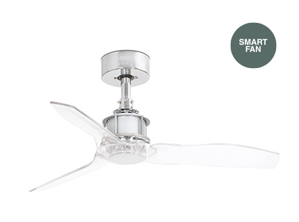 JUST FAN XS Ø810 MM CHROME BLADES TRANSPARENTS W/RFARO – 33426WP