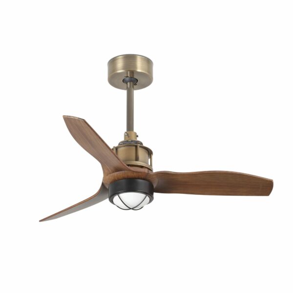 JUSTFAN XSØ810MM OLD GOLD WOOD BLADES 17W 3000K   FARO – 33428-10