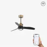 Faro Barcelona Century Smart Wi-Fi Ανεμιστήρας Οροφής με Φως και Τηλεχειριστήριο Μαύρος / Χρυσός – 33429WP-10FR