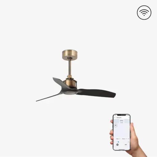 Faro Barcelona Century Smart Wi-Fi Ανεμιστήρας Οροφής με  Τηλεχειριστήριο Χρυσό / Μαύρο – 33429WP
