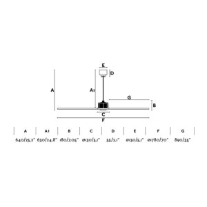 JUST FAN XL Ø1780mm BLACK & BLACK BLADES          FARO – 33432