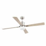PALK Ø132CM SATIN NICKEL 4 BLADES 2 X E14 7W      FARO – 33470