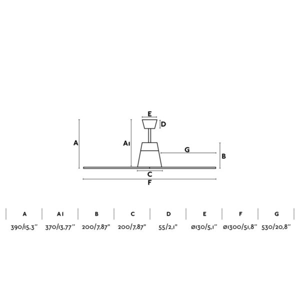 Faro Barcelona Typhoon Ø1300mm Ανεμιστήρας Οροφής Γκρι με Τηλεχειριστήριο IP44 – 33489