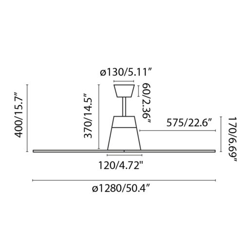 Faro Barcelona TYPHOON Smart WIFI Ανεμιστήρας Οροφής Καφέ Χρώματος με LED Φως 3000Κ και Τηλεχειριστήριο  – 33490WP-16