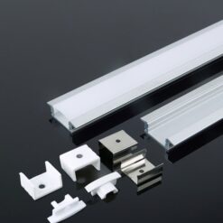 Προφίλ Αλουμινίου Χωνευτό με Γαλακτερό Καπάκι 2m V-TAC για ταινία LED – 3350