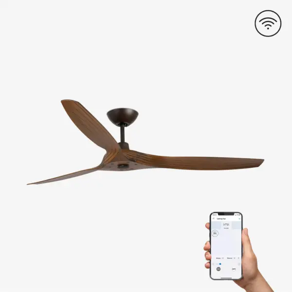 Faro Barcelona Morea L Smart Wi-Fi Ανεμιστήρας Οροφής με Τηλεχειριστήριο Καφέ – 33511WP