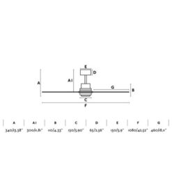 Faro Barcelona MINI LANTAU S Ανεμιστήρας Οροφής Καφέ Χρώματος με Τηλεχειριστήριο – 33517DC