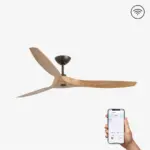 Faro Barcelona Morea Smart Wi-Fi Ανεμιστήρας Οροφής με Τηλεχειριστήριο Καφέ  – 33446WP