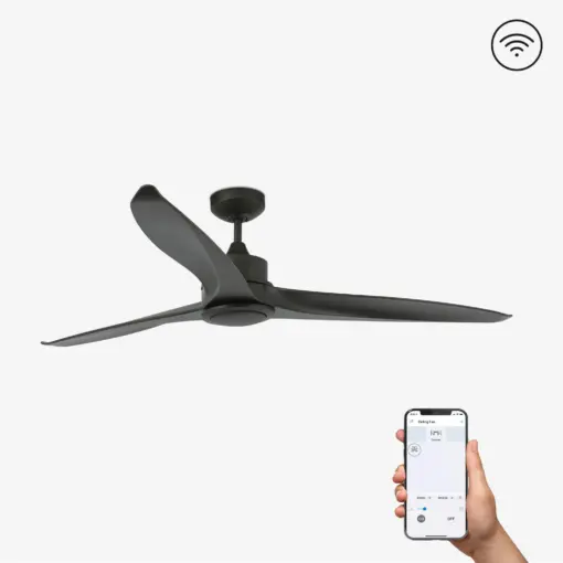 ΑΝΕΜΙΣΤΗΡΑΣ ΟΡΟΦΗΣ ΚΑΦΕ TONIC Ø152CM DC BROWN 3 BLADES LED 15W 3000K W/R SMART FARO – 33552WP