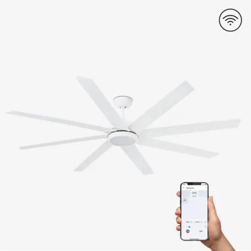 Faro Barcelona CENTURY XL Smart WIFI, Ανεμιστήρας Οροφής, με Τηλεχειριστήριο, LED φως, Λευκού Χρώματος- 33553WPA