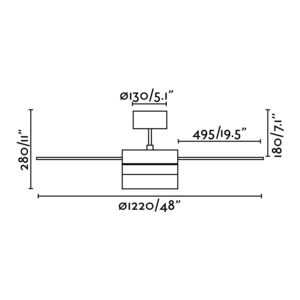 Faro Barcelona Ανεμιστήρας Οροφής Panay Νίκελ Ματ Ξύλο με Φως 2 X E14 & Τηλεχειριστήριο – 33608
