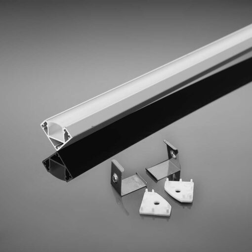 Προφίλ αλουμινίου για ταινίες LED γωνιακό 2000 x 19 x 19mm λευκό σώμα V-TAC – 3364