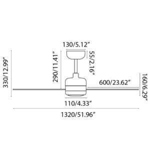 Faro Barcelona NUU L Smart WIFI Ανεμιστήρας Οροφής Λευκού Χρώματος με Φως LED 3000K και Τηλεχειριστήριο – 33722WP
