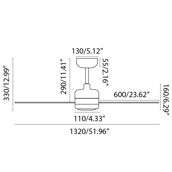 Faro Barcelona NUU L Smart WIFI Ανεμιστήρας Οροφής Λευκού Χρώματος με Φως LED 3000K και Τηλεχειριστήριο – 33722WP