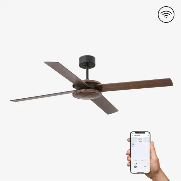ΑΝΕΜΙΣΤΗΡΑΣ ΟΡΟΦΗΣ ΚΑΦΕ POLEA Ø1320 MM BROWN 4 BLADES SIN R  SMART FARO – 33724WP