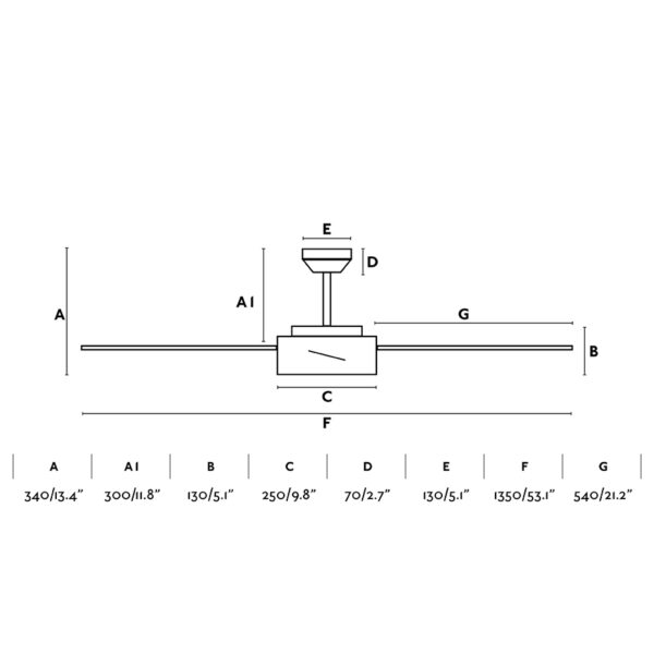 Faro Barcelona Hydra Ø1320 Ανεμιστήρας Οροφής Μαυρος/ Ξύλο με Τηλεχειριστήριο – 33725