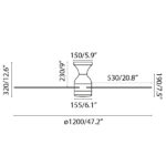 Faro Barcelona Fraser Ø1200 Ανεμιστήρας Οροφής Λευκός με Φως και Τηλεχειριστήριο – 33756
