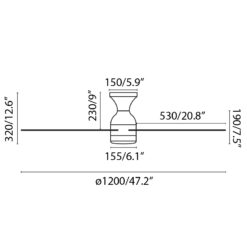 Faro Barcelona FRASER Smart WIFI Ανεμιστήρας Οροφής Λευκού Χρώματος με Τηλεχειριστήριο- 33756WP
