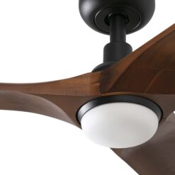 Faro Barcelona HEYWOOD S Ø900mm BLACK 3B DARK WOOD LED 10W CCT – 33806-1TWFR