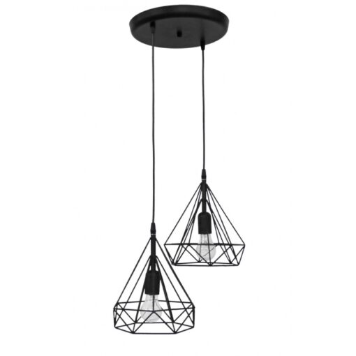 DM-02 PENDEL 2/L BLACK ΚΡΕΜΑΣΤΟ ΑΝΙΣΟΠΕΔΟ ΔΙΑΜΑΝΤΙ Heronia – 34-0289