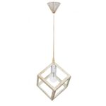 Κρεμαστό φωτιστικό KYVOS 1/L WHITE-BRONZE Heronia – 34-0290
