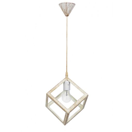 Κρεμαστό φωτιστικό KYVOS 1/L WHITE-BRONZE Heronia – 34-0290