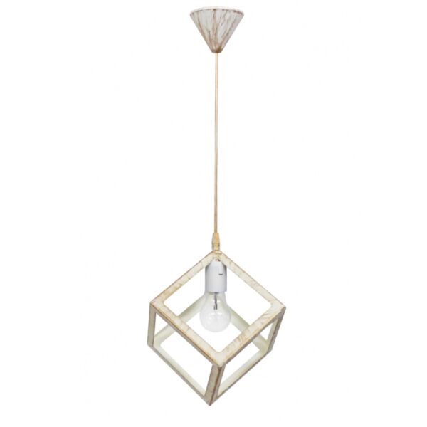 Κρεμαστό φωτιστικό KYVOS 1/L WHITE-BRONZE Heronia – 34-0290