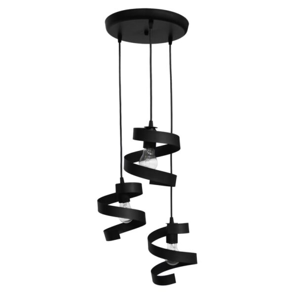 FLEXI-01 BLACK 3L PENDEL ΜΟΝΤΕΡΝΟ ΚΡΕΜΑΣΤΟ Ε/27 Heronia – 34-0324