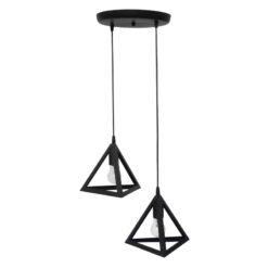 GIZA/2 BLACK PENDEL 2L ΚΡΕΜΑΣΤΟ ΜΕΤΑΛΛΙΚΟ  h80xΦ40 Heronia – 34-0334