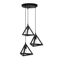 GIZA/3 BLACK PENDEL 3L ΚΡΕΜΑΣΤΟ ΜΕΤΑΛΛΙΚΟ  h80xΦ40 Heronia – 34-0335