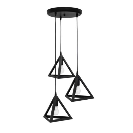 GIZA/3 BLACK PENDEL 3L ΚΡΕΜΑΣΤΟ ΜΕΤΑΛΛΙΚΟ  h80xΦ40 Heronia – 34-0335