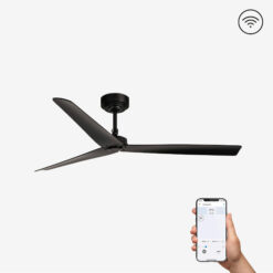 Faro Barcelona MILOS Smart WIFI Ανεμιστήρας Οροφής Μαύρου Χρώματος με Τηλεχειριστήριο – 34100WP