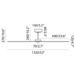 Faro Barcelona MILOS Smart WIFI Ανεμιστήρας Οροφής Μαύρου Χρώματος με Τηλεχειριστήριο – 34100WP