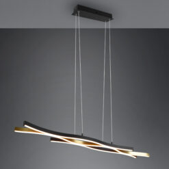 Κρεμαστό Φωτιστικό Trio Lighting BLAZE , 35W · 4300lm, 2300+3000+4000K Ορείχαλκος Ματ Μεταλλικό, Step Dimmable, Χρώματα Ρυθμιζόμενα στο Φωτιστικό, – 341210308