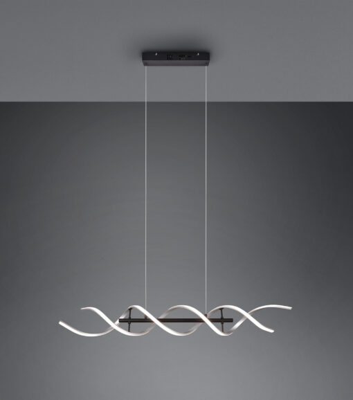 Κρεμαστό Φωτιστικό Trio Lighting SEQUENCE , 45W · 5600lm, 2300+3000+4000K Βουρτσισμένο Αλουμίνιο Αλουμίνιο, Step Dimmable – 341810205