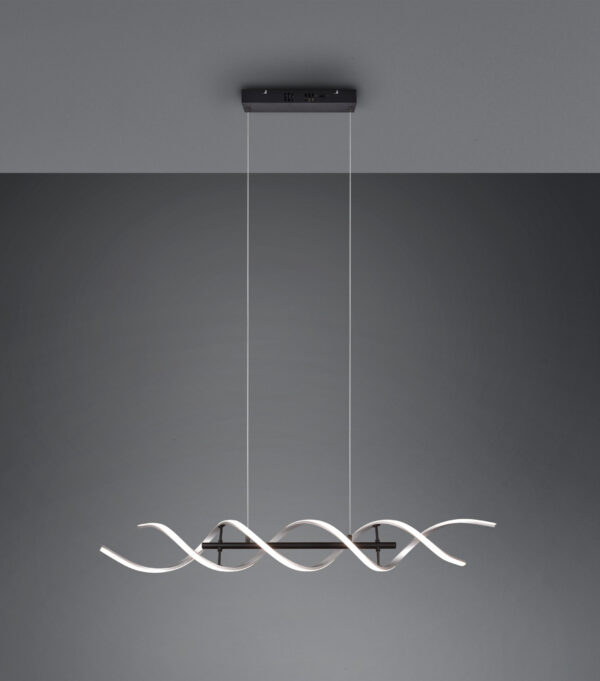 Κρεμαστό Φωτιστικό Trio Lighting SEQUENCE , 45W · 5600lm, 2300+3000+4000K Βουρτσισμένο Αλουμίνιο Αλουμίνιο, Step Dimmable – 341810205