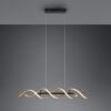 Κρεμαστό Φωτιστικό Trio Lighting SEQUENCE , 45W · 5600lm, 2300+3000+4000K Χρυσό Αλουμίνιο, Step Dimmable, Χρώματα Ρυθμιζόμενα στο Φωτιστικό- 341810208